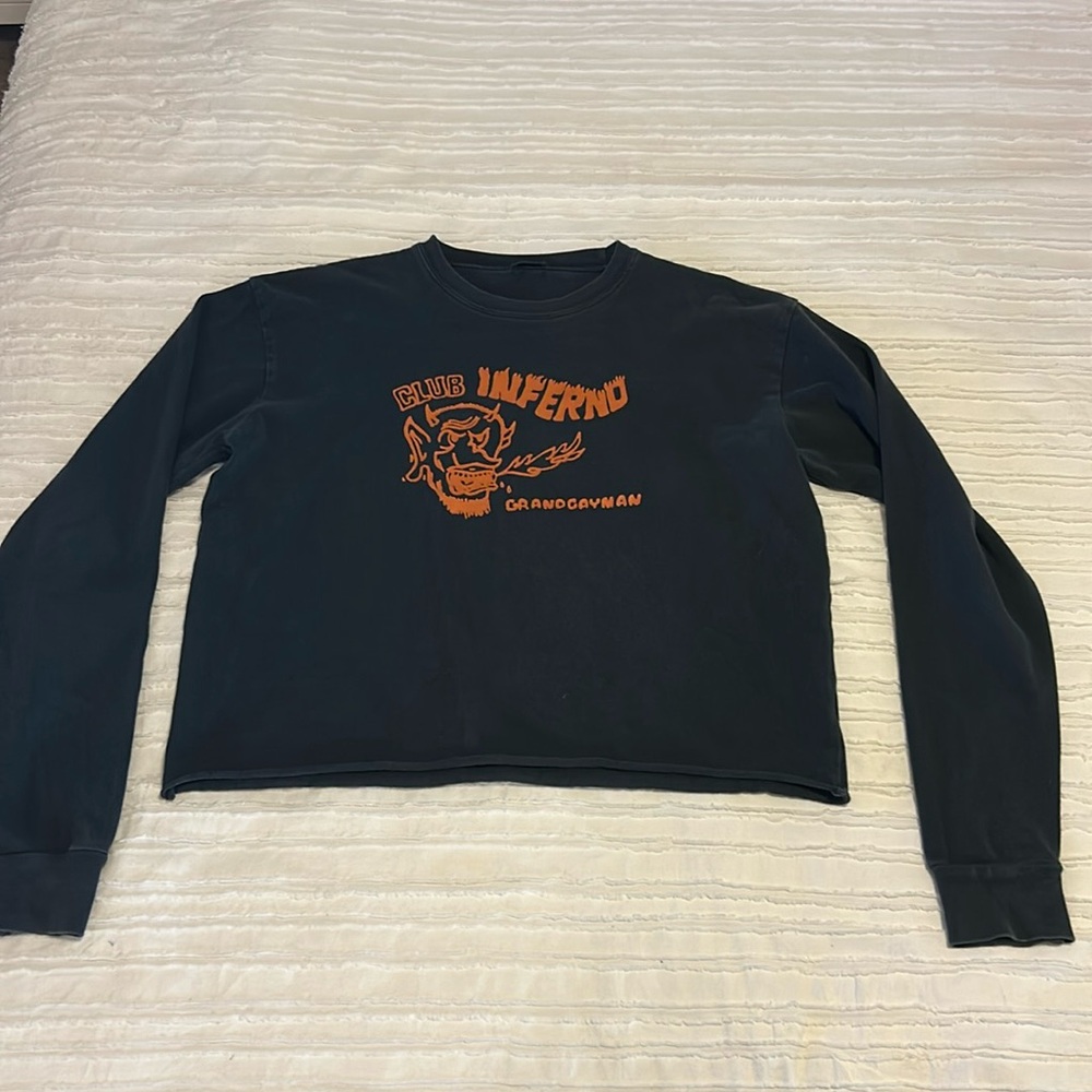 J. Gault- Navy cropped sweatshirt.